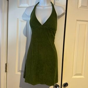 Olive Tericloth Cover Up